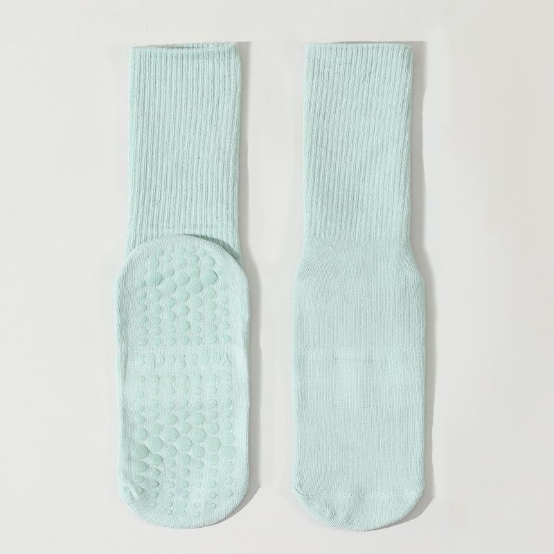 

Женские носки для йоги, профессиональные, противоскользящие, для занятий фитнесом в помещении, пилатесом, для занятий спортом на полу, до середины голени EU 35-40 US 5-9