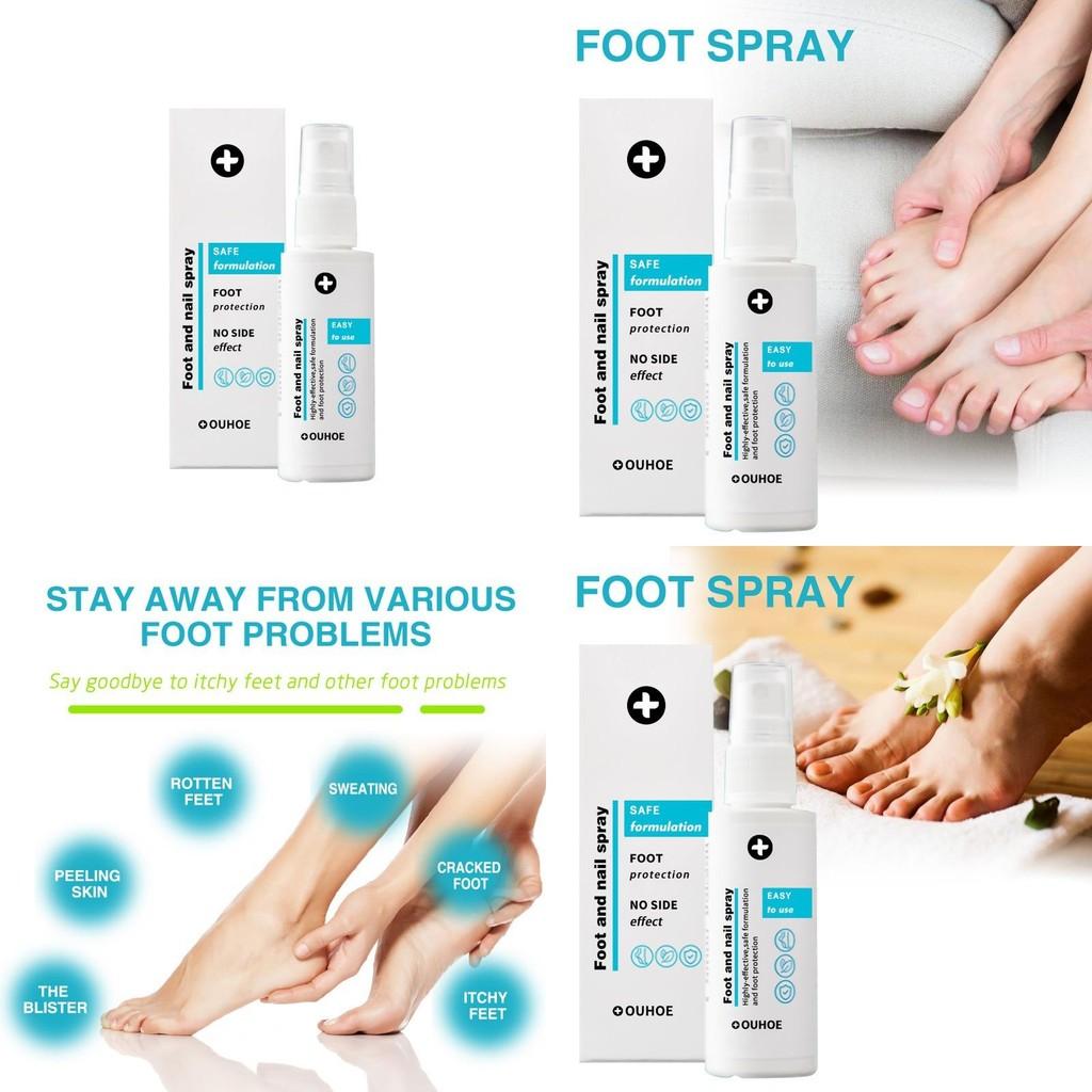 Ouhoe Moisturizing Foot Spray For Dry Cracked Skin Odor Elimination And Nail Care 30ml