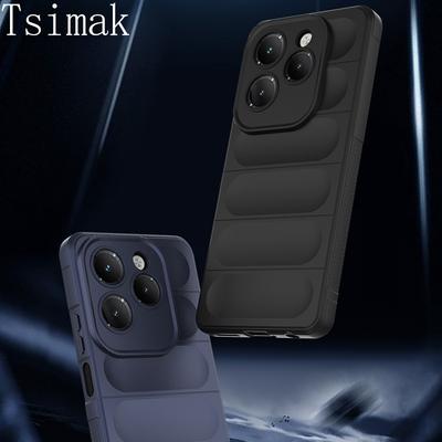 Stoßfeste Hülle für Infinix Hot 40 Pro Note 30 Smart 8 4G Hülle Flüssigsilikon Rückseite Coque für Tecno Spark 20 20C GO 2024 Fundas