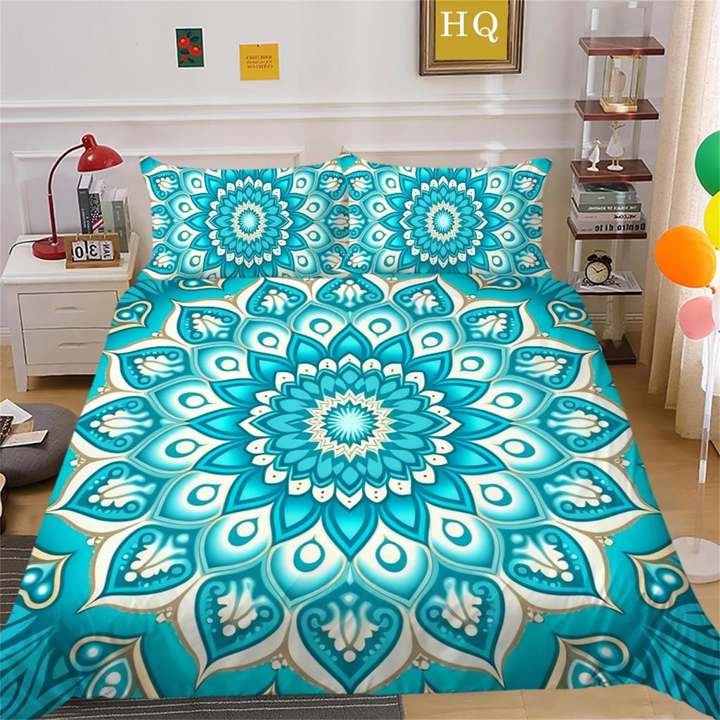 3D Digital Printing Bedding Set Bohemian Datura Quilt Cover Pillow Case Home Bedding Set AU/EU/US Full Size Single/Double Bed