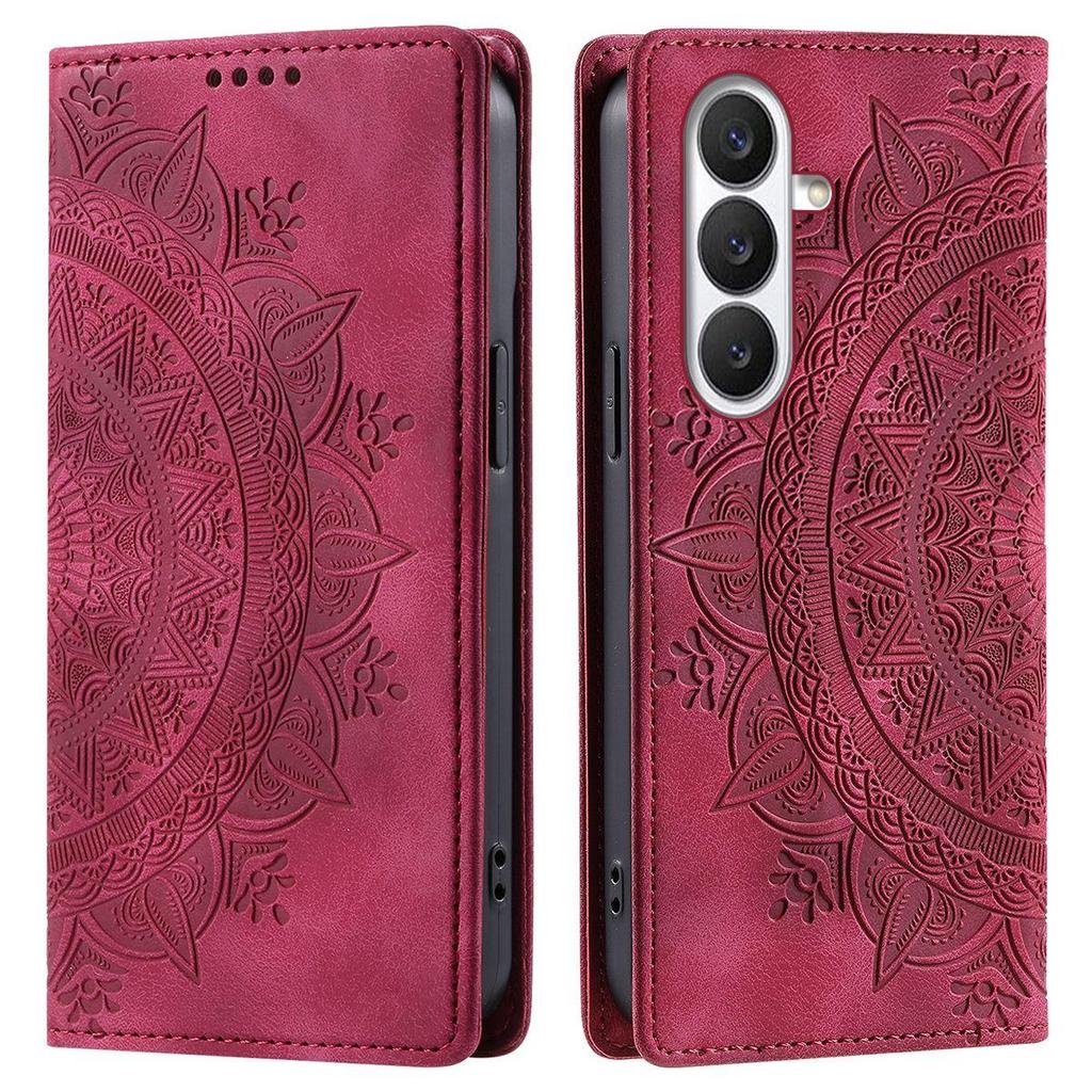 for Samsung Galaxy A55 5G,A54,A37,A36,A35 Mandala Embossed PU Leather Flip Wallet Case Magnetic Closure Cover