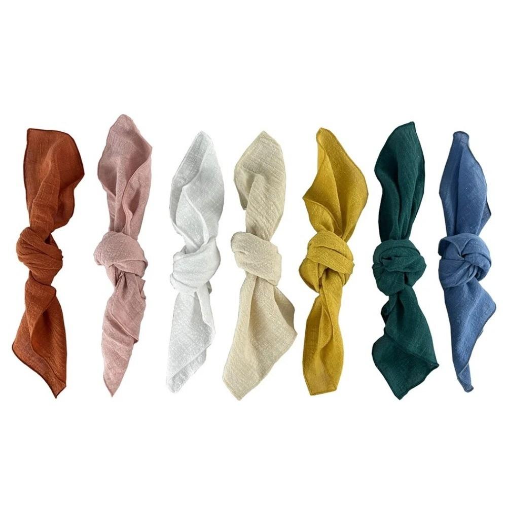 2PCS Soft Cotton Cloth Napkins 42x42cm Gauze Napkins Table Towels Bamboo Knot Napkins Restaurant