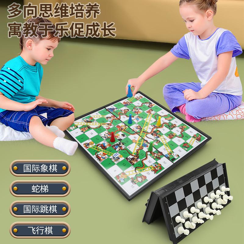 Table Games Chessboard Toys Chess Flying Chess Snake Checkers Gobang Magnetic Chessboard Toys