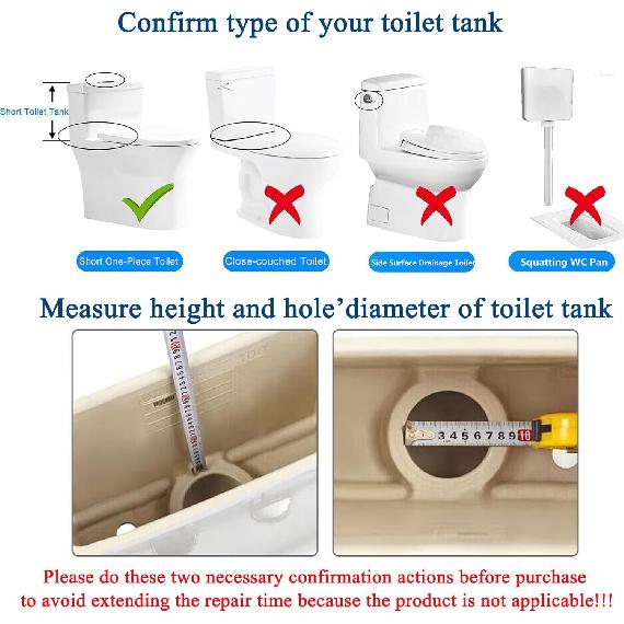 2-inch Toilet Flush Valves Assembly Compatible with Water Ridge One Piece Toilets Fits for TOTO THU338N Dual Flush Drain Valve Repair Part