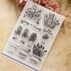 Flowers Transparent Clear Silicone Stamp for Seal DIY Scrapbooking Photo Clear Stamp