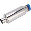 Exhaust Muffler Blue 2inInlet 3inOutlet Stainless Steel Silencer Cotton Universal