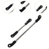 2 Pieces 1/10 Steering Servo Link Adjustable Metal Components for 104026 104006 RC Car