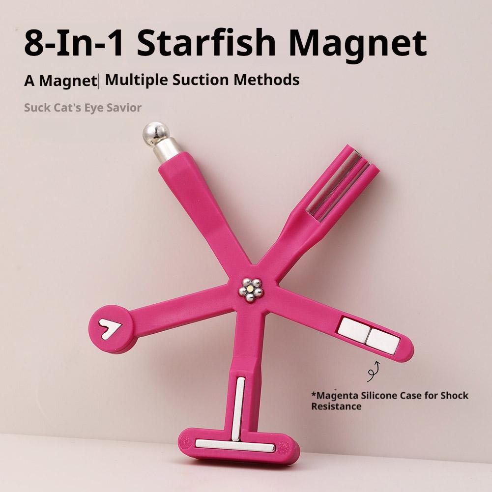 Nagelspezifisches Katzenaugen-Acht-in-Eins-Magnetwerkzeug mit starker Magnetkraft und ausgefallenem multifunktionalem Magnetstein