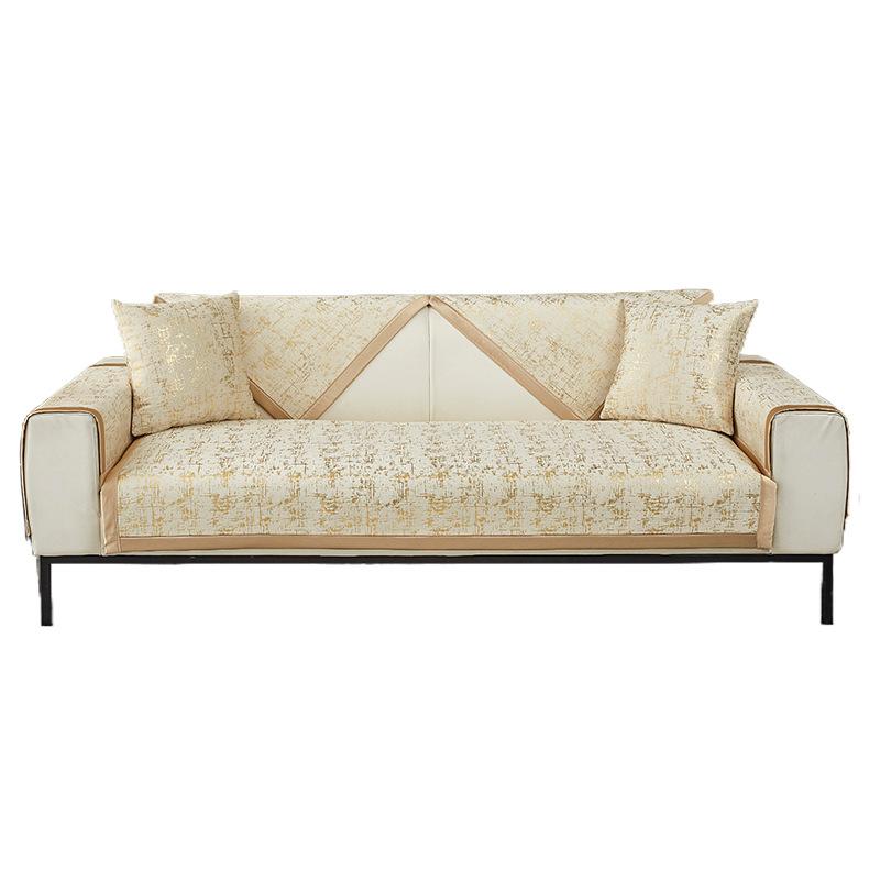 Light Luxury Simple Sofa Cushion, Universal Fabric For All Seasons, Non-Slip Modern Solid Wood High-End Luxury Cover Towel, Seat Cushion