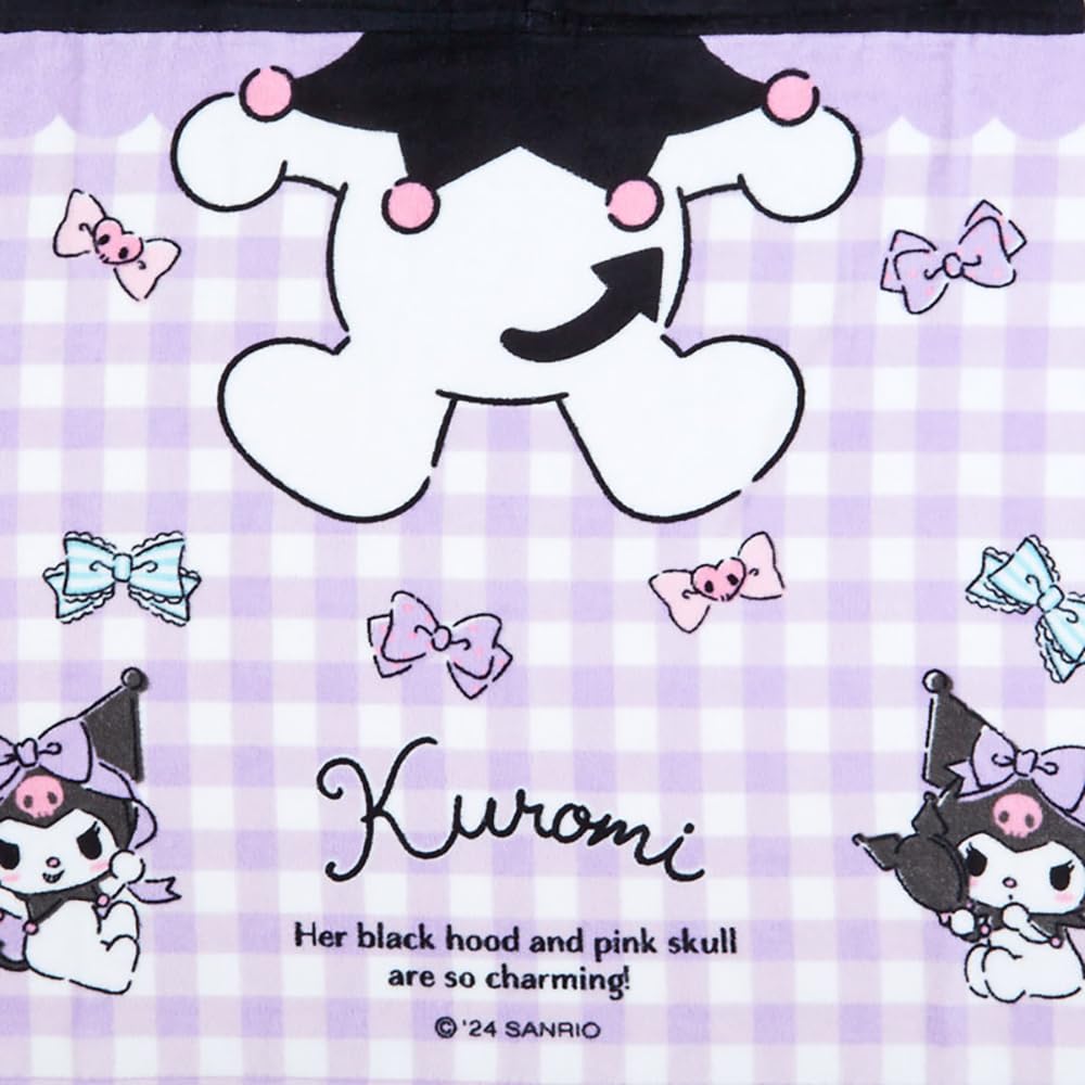 Sanrio Kuromi Hooded Towel, Kuromi, 75 X 120 X 1 Cm, Character SANRIO 052949