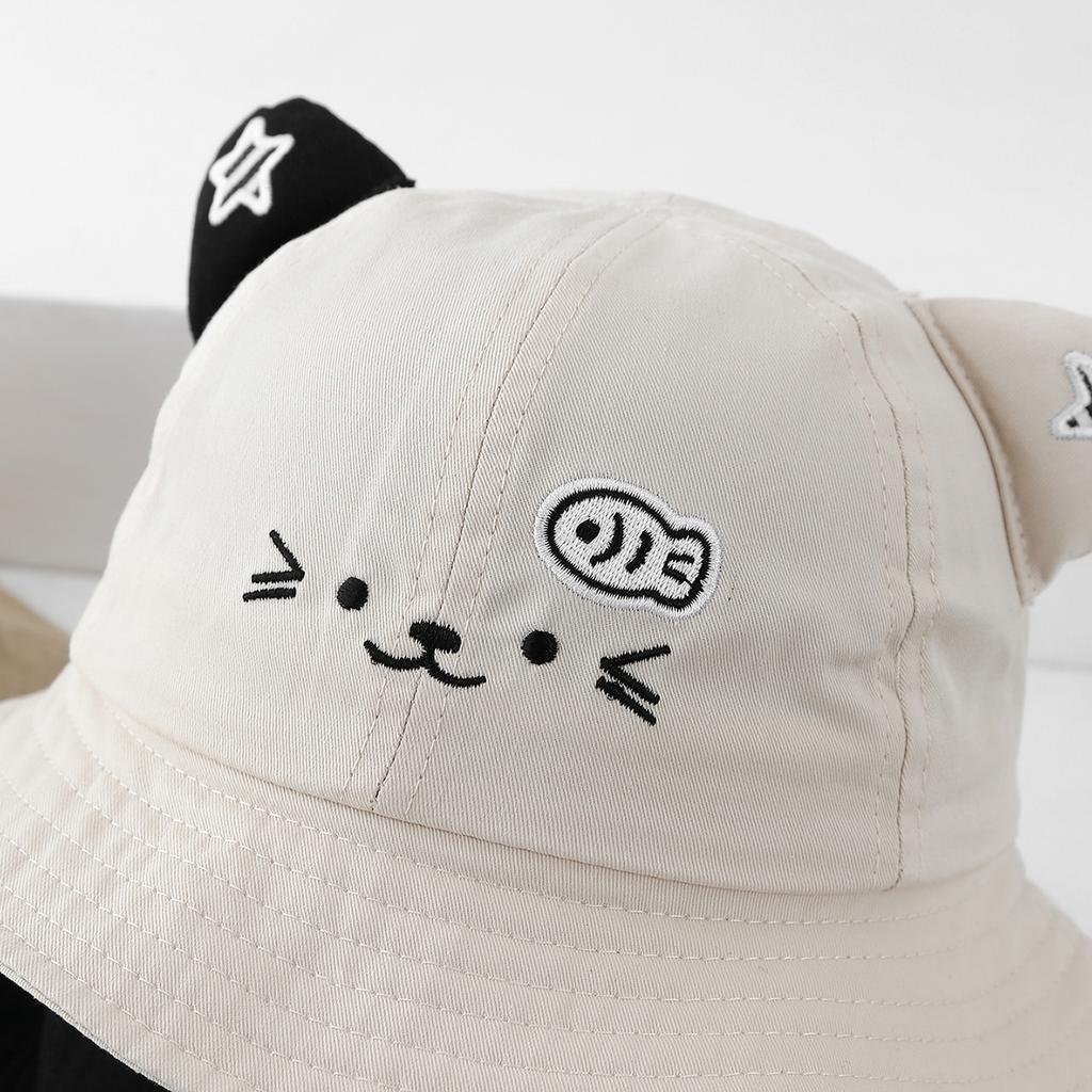 Kids Outdoor Panama Hat Cartoon Cute Sun Protection Lightweight Sun Visors Cap Summer Wide Brim Sunshade Outdoor Fisherman Hat