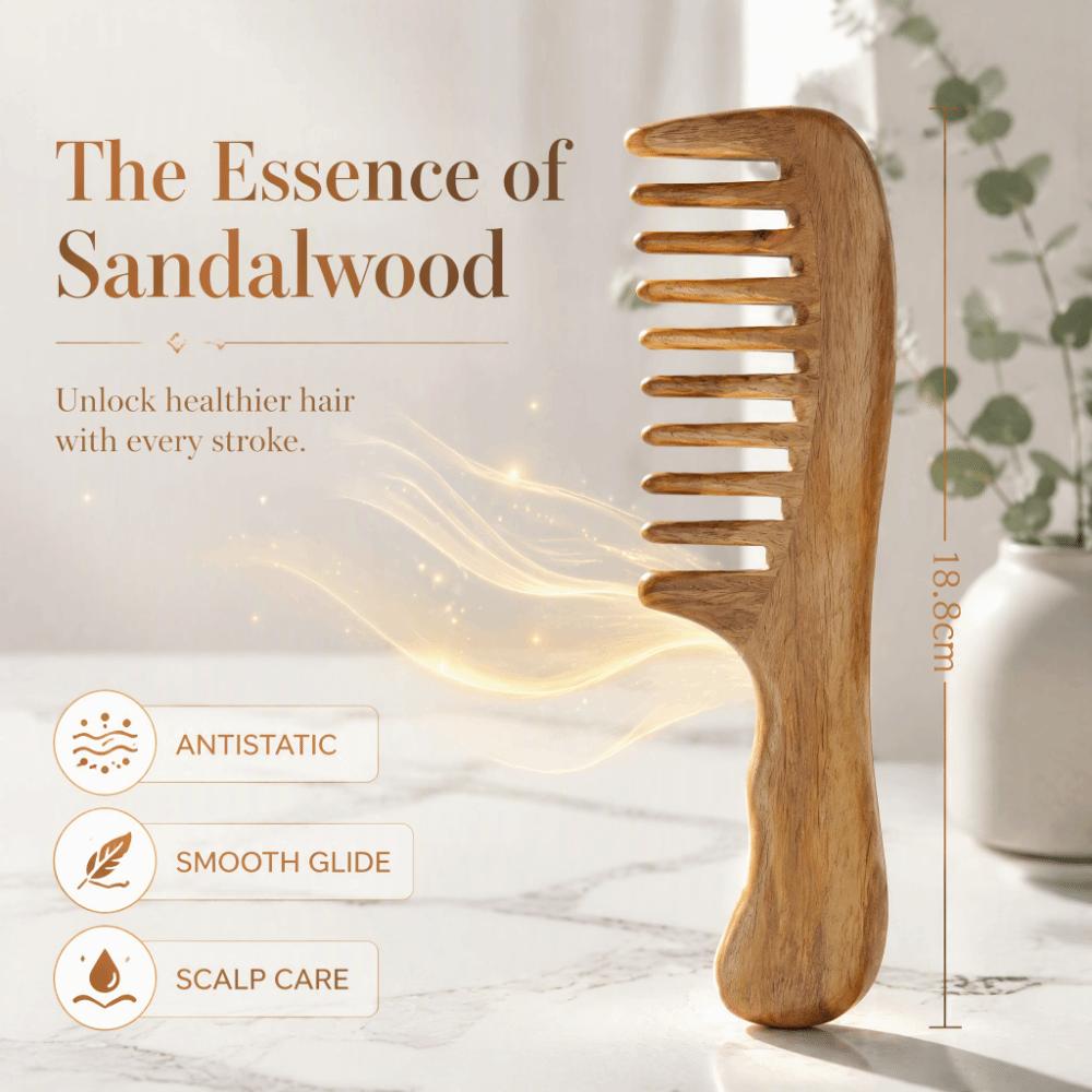 With Handle Wide Tooth Comb Handmade Massage Comb Durable Detox Comb For Women