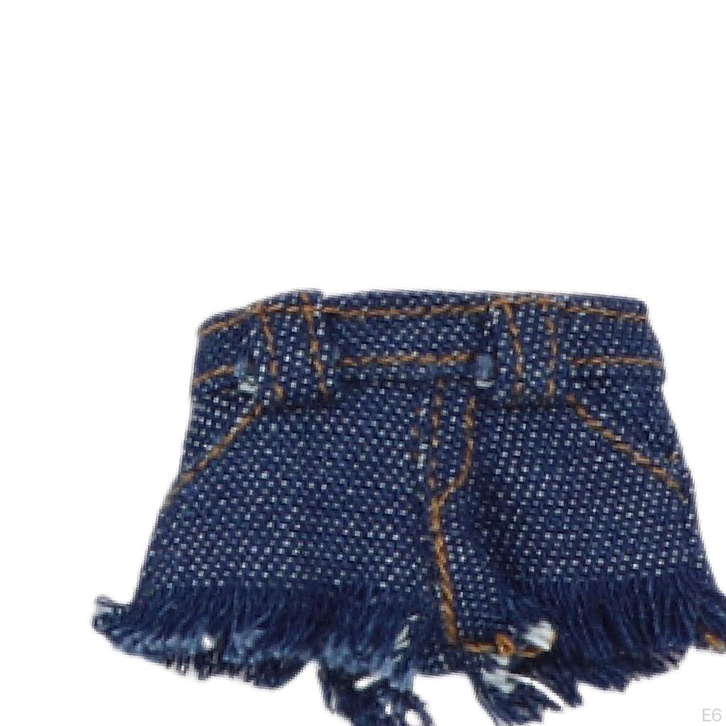 1/12 Denim Shorts Doll Jean Outfit Fashionable Accessory, Costume for 6 Inch Action Figures