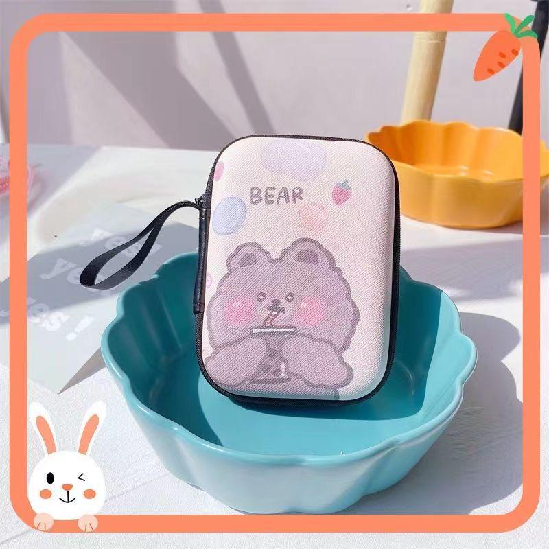 Cartoon Cute Portable Storage Bag for Cables and Chargers, Customizable with Logo