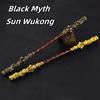15cm Inspirado em Black Myth Bastão Dourado Sun Wukong Arma de Jogo Liga Bastão Dourado Tamanho Real Katana Japonesa Espadas Adereço de Cosplay