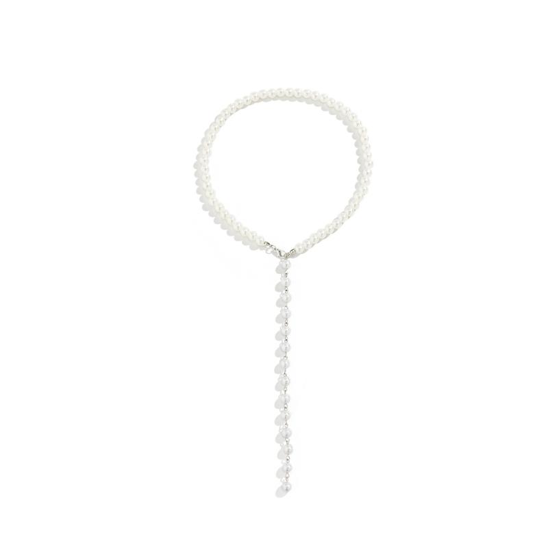 Long Statement Round Beaded Necklace Vintage Inspired Lightweight Tassels Neckchain Handmade Accessory