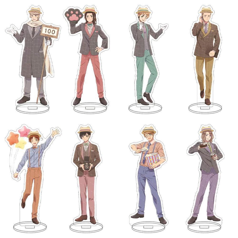 Hetalia Acrylic Stand Anime Character Base Transparent Cute Cosplay Decoration Moe Goods DIY (Set 8-A)