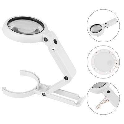 5x 11x with 8 LED Light Foldable Portable Hand-held Hand Tool Set Stand Desk Magnifying Glass