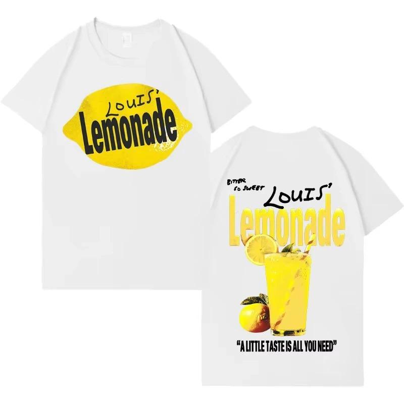 Rapper Louis Tomlinson Lemonade Tour Hip Hop T Shirt Men's Fashion Short Sleeve T-shirt Fans Pop Streetwear Teenagers