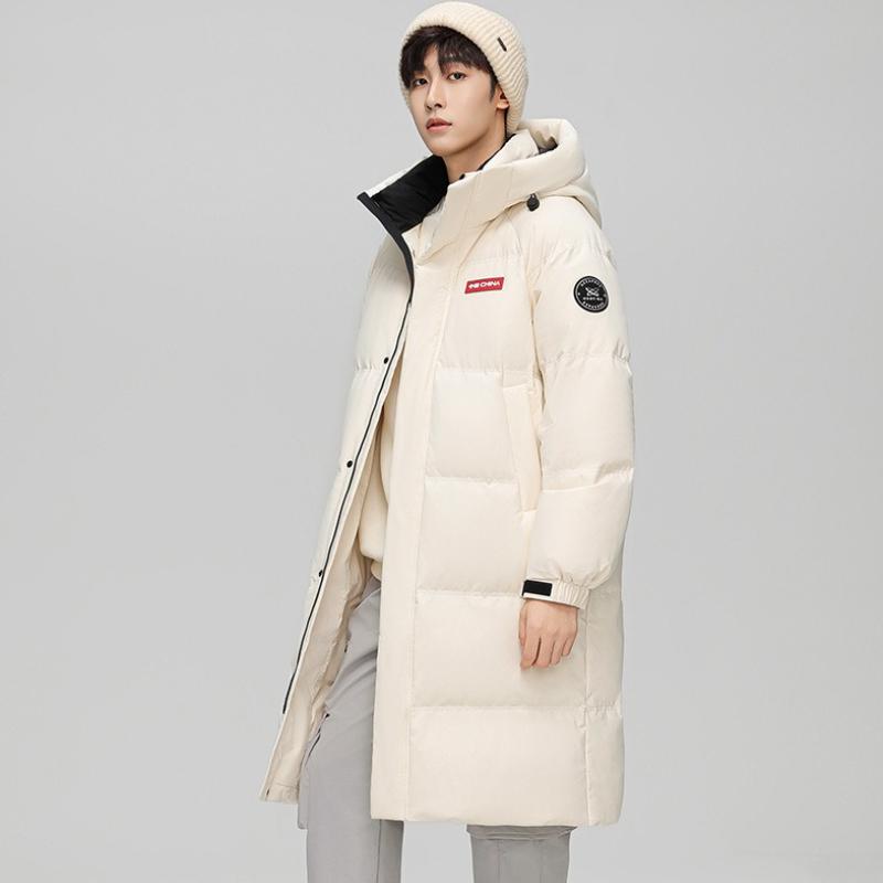 Zima Nowa Długość do kolan z kapturem Średniej długości Unisex Kurtka bawełniana dla pary Pogrubiony Ciepły Modny Płaszcz