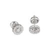 Hip Hop Moissanite 925 Sterling Silver Round Mens Stud Earrings Silver Jewelry