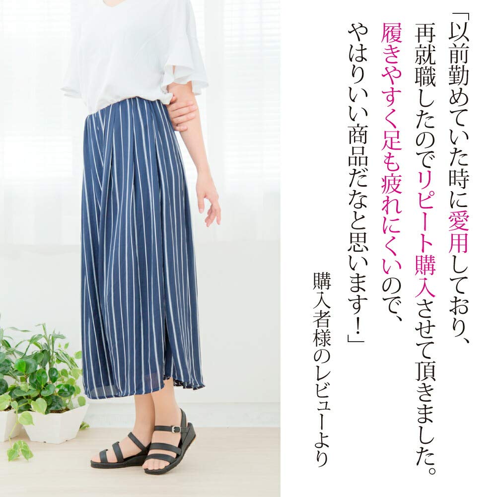 Nurse Sandals with Original Flyer Nurse Shoes Office Sandals Black [Blanc Ange] 2-line Women's 25.0