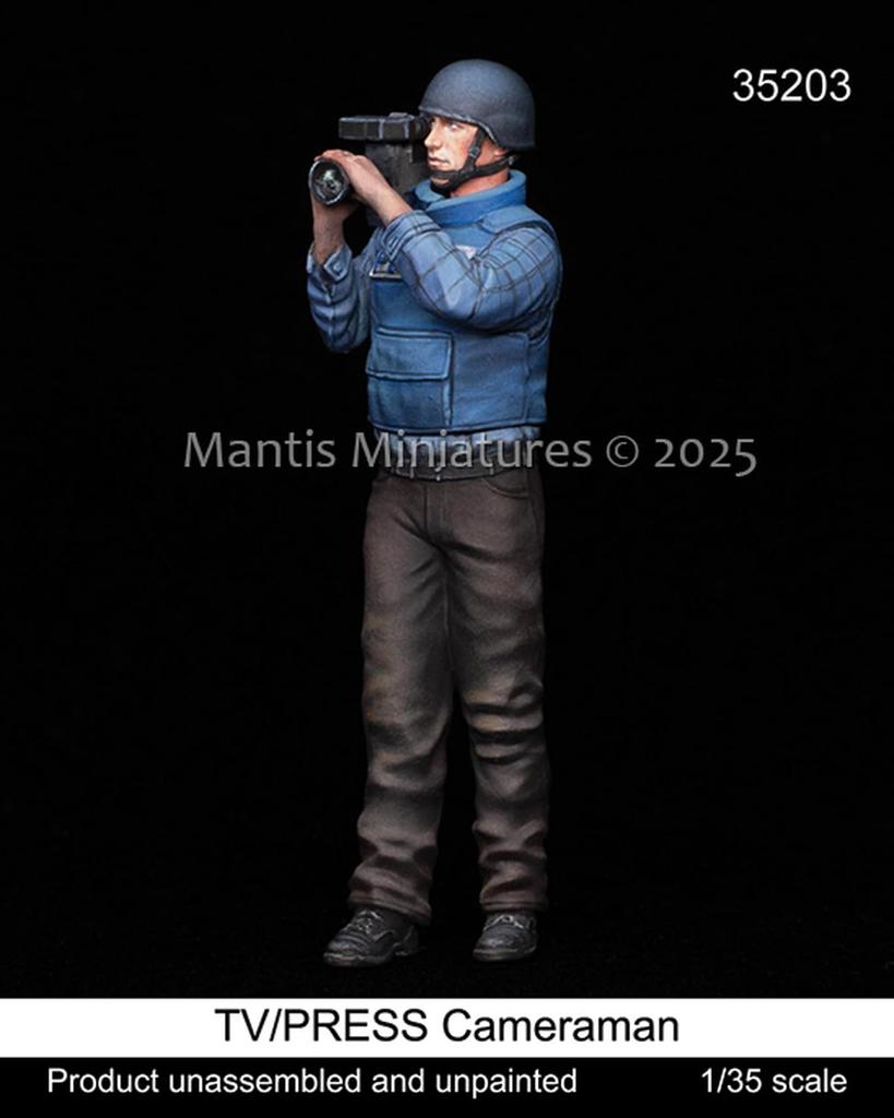 Mantis Miniatures Scale Resin Kit for Cameraman 1/35 TV/News (Man35203)
