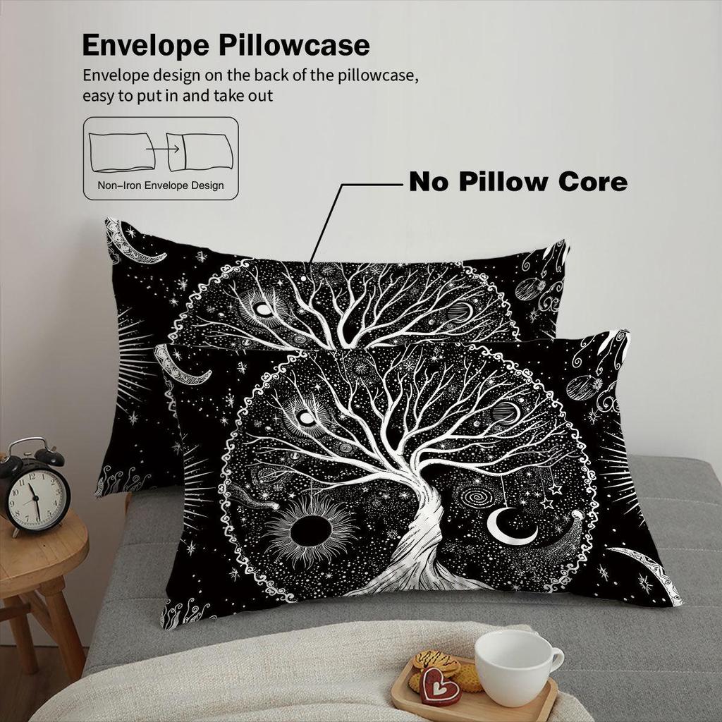 Customizable Tree of Life 3D Flannel Duvet Cover Set - 3-Piece Home Textile
