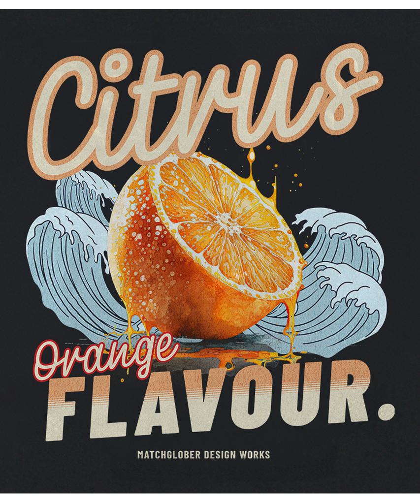 MATCHGLOBE Citrus Flavor Oversized Tee (Black)