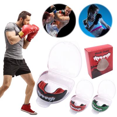 Adults and Junior Gum Shield with Box Teeth Protector Fighting Training Tooth Protection for Boxing MMA Rugby All Contact Sports