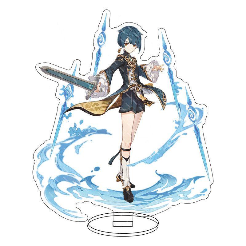 Exquisite Genshin Impact Barbatos Keqing Barbara Acrylic Figure Stand For Display Decor