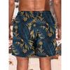 3D Leaf Print Sports Quick-dry Breathable Men Outdoor Fashion Loose Comfortable Surfing Beach Vacation Short Pants Swim Trunks