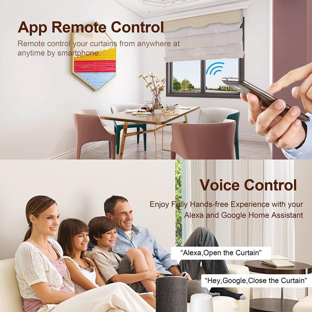 Tuya Smart Life WiFi Curtain Module Blind Switch for Roller Shutter Electric Motor Voice Control Works with Google Home Alexa