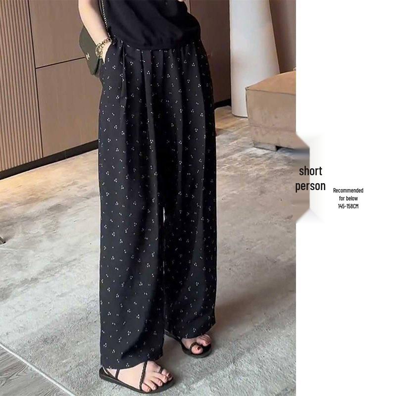 

Women s Plus Size Stylish Elastic Waist Slimming Casual Pants - High Waist Drape Sun Protection for Spring/Summer 2025 M for 80-100 kg