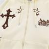 Užsegamas medvilninis džemperis vyrams Žvaigždės Graphic Hoodies Y2k Striukė Mada Estetinis megztinis Y2k Gothic Clothes