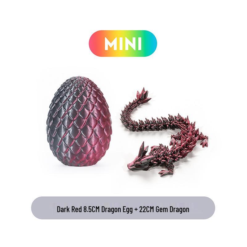 3D Printed Gradient Dragon Egg Model Toy - Creative Chinese Dragon Desk Ornament Gift