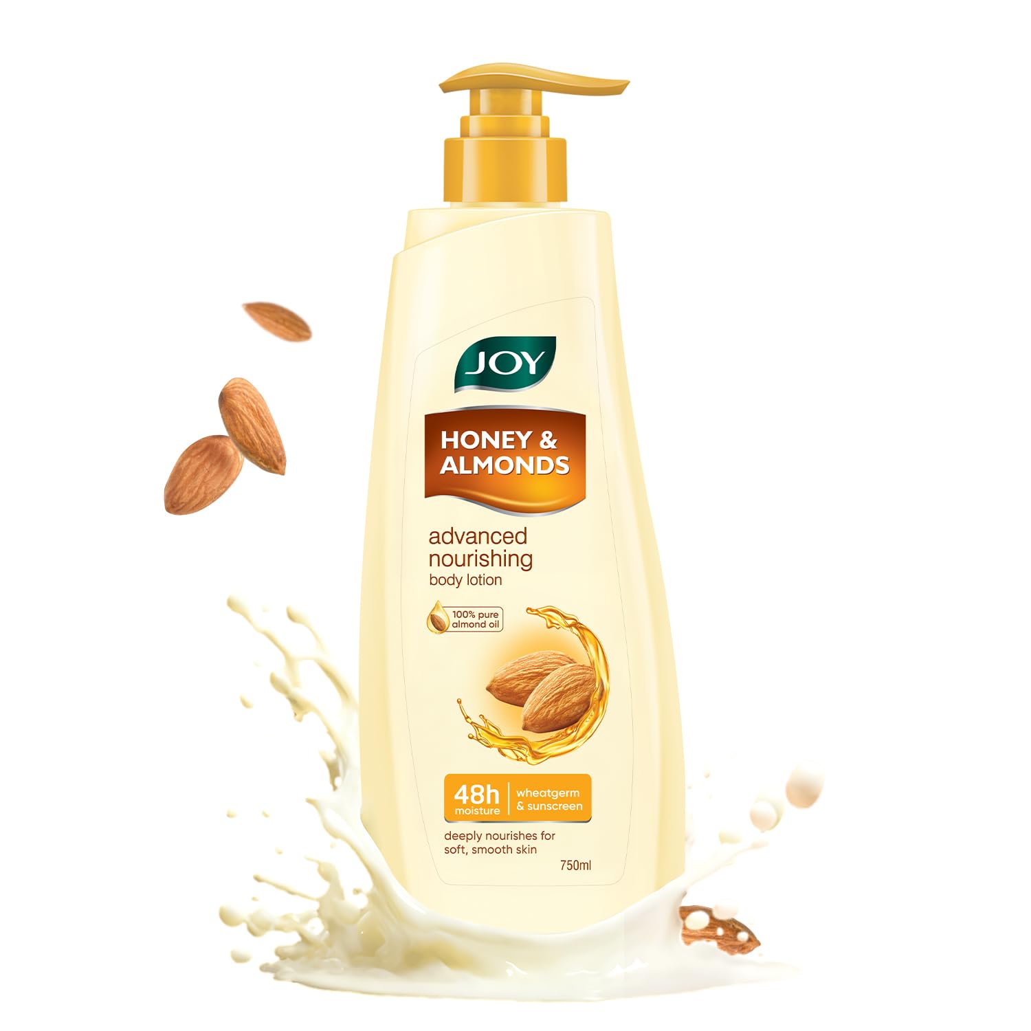 

Joy Honey & Almonds Advanced Nourishing Lightweight Winter Body Lotion 750ml | Enriched With Shea Butter | Natural Sunscreen Filters | 48 Hour Moistur