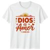 Dios Es Amor 1 Juan Womens T-Shirt Spanish Bible Verse Christian Christmas