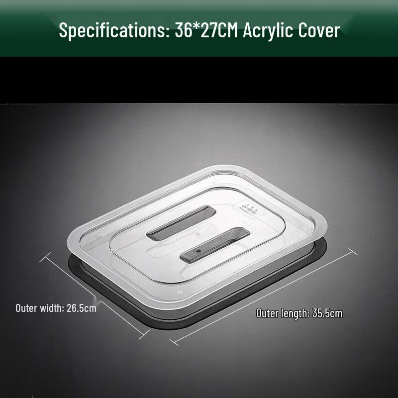 Handon Stainless Steel Food Pan with Transparent Lid and Handle