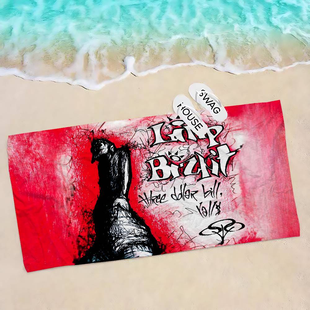 Pop Hot Band L-Limp Bizkit Anime Beach Swimming Towel Soft Absorbent Washcloth Children's Gifts For Kids Travel Camping Gym