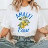 Printed Fruit Pattern Casual Printed Polyester T-Shirt Fashionable Summer Women's Popular Round Neck Beautiful Beach Travel T-Sh