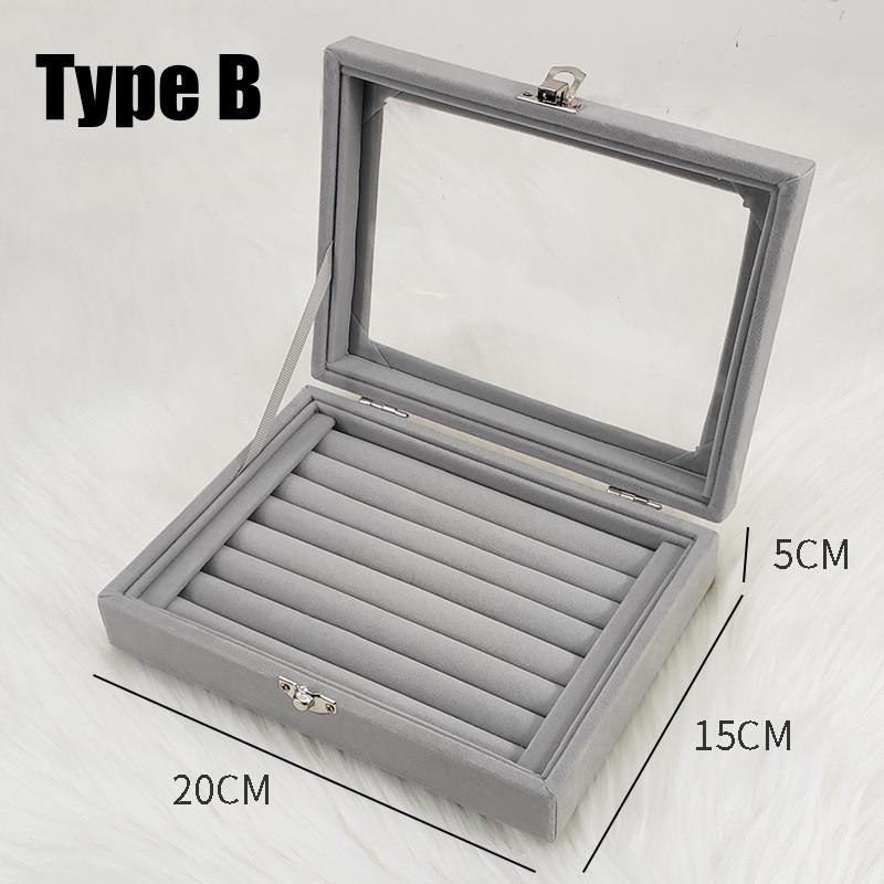 Earrings Ring Storage Square Box Holder Jewery Display Foldable Case