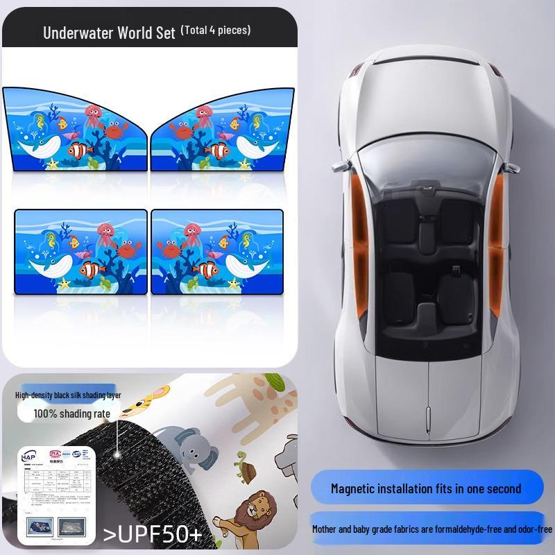 Magnetic Car Sun Shade Curtain for Baby - Side Window Sun Block & Privacy Protection