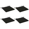 4 Piece Seat Cushions SOEST 4 Pcs. 100percent Polyester Black