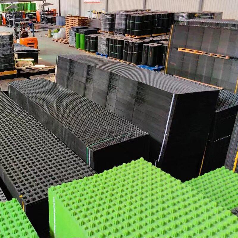 

Black PVC Permeable Drainage Board for Rooftop Gardens: High Compression, Water Filtering, Landscaping Base Plate. 0.5mm thick