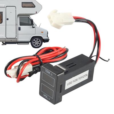 Voltage And Temperature Gauge Voltage Temp Gauge Car Voltage Gauge For Various Cars Trucks SUVs RVs Lorries Engineering Vehicles