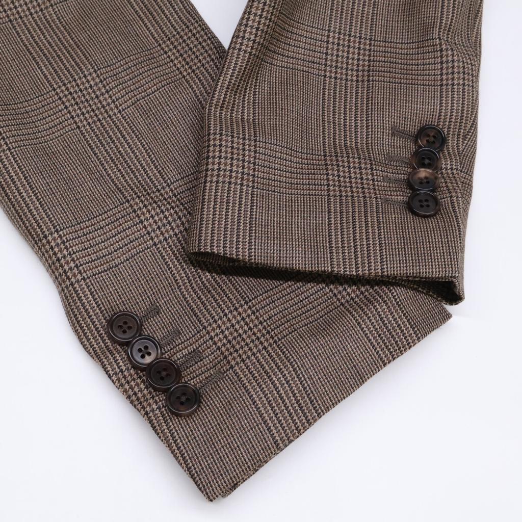 Celine [Excellent Condition/Domestically Authorized] 2V742814K Glen Check Tailored Jacket Jacket 36 BrownUsed