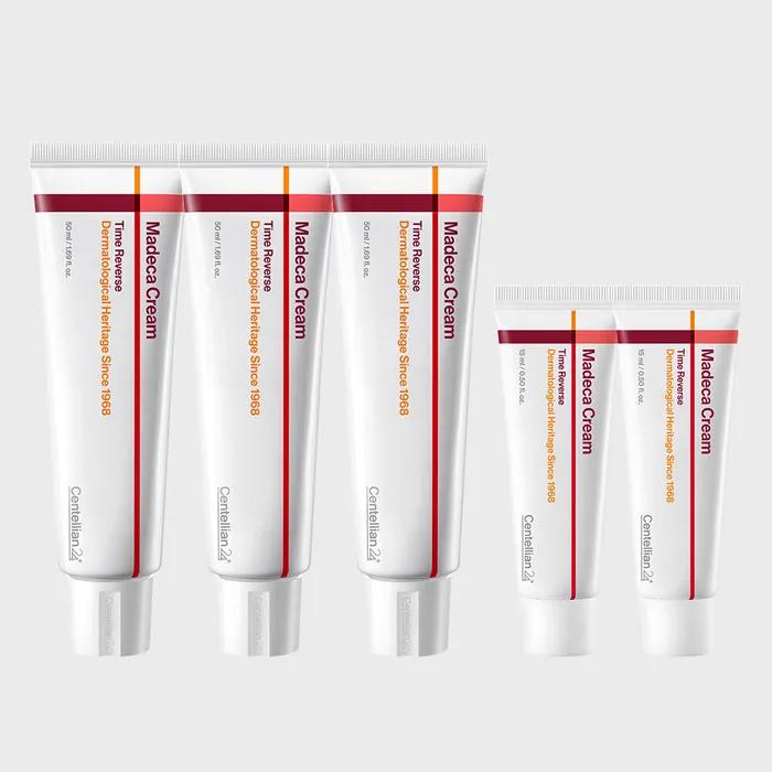 Centellian24 Latest Madeca Cream Time Reverse 50ml x 3 + 15ml x 2 as a gift