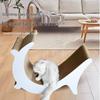 Creative C-Shaped Cat Tree: Multi-Function Scratch Board, Large Space, Durable & Climbable, Scratch-Resistant, No Shedding.