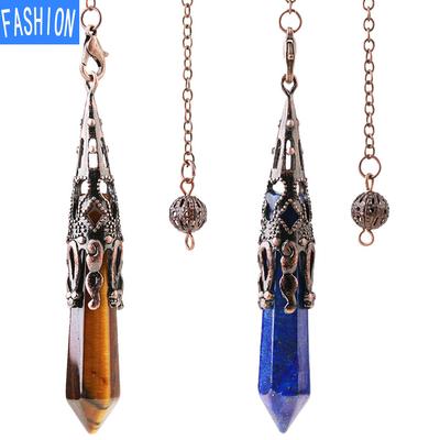 Antike Bronze-Schnittkante aus Naturkristall-Damast-Halbedelstein-Ornament